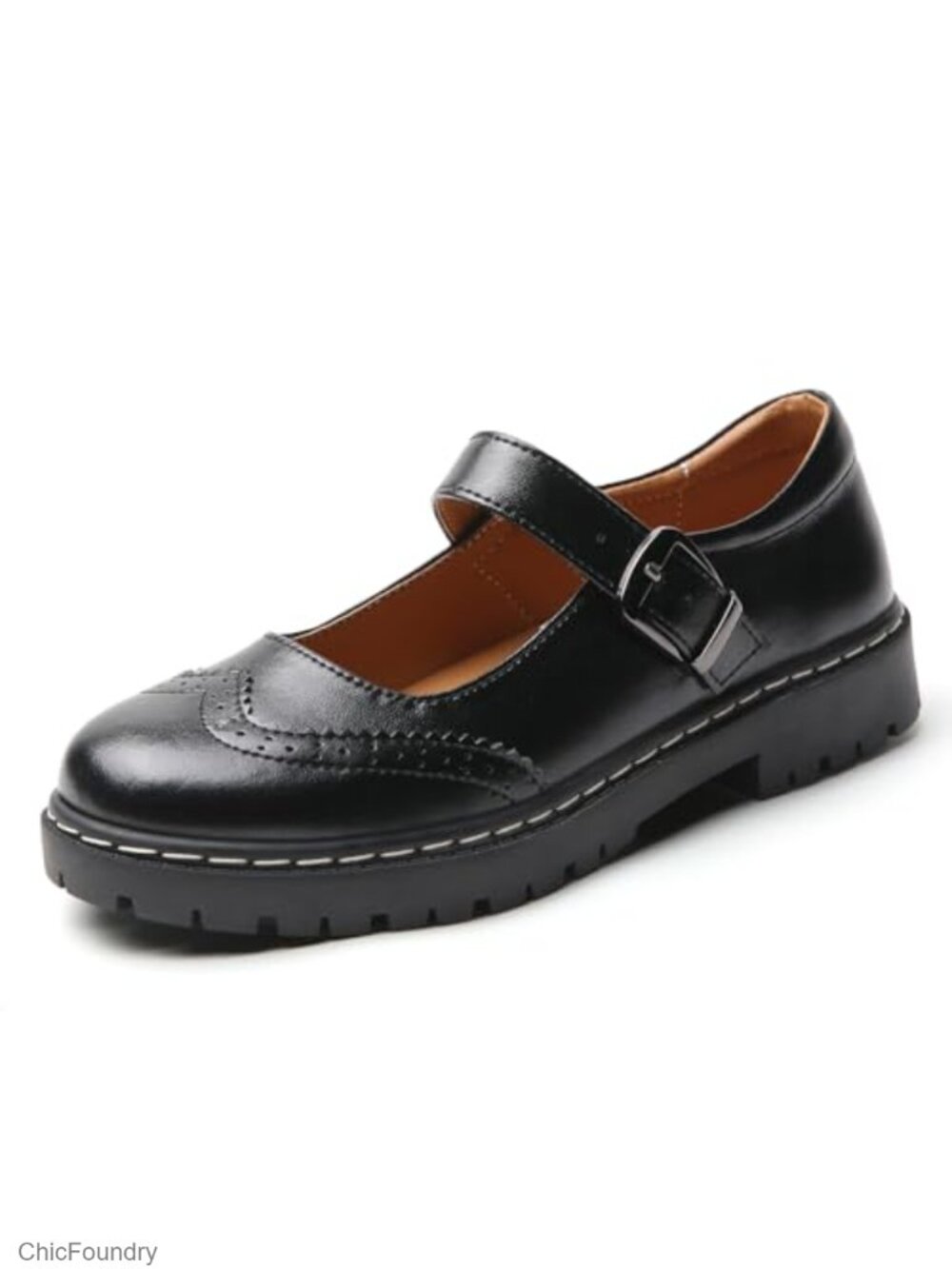 Women's Platform Mary Jane Shoes Non-Slip Adjustable Casual School Flats
